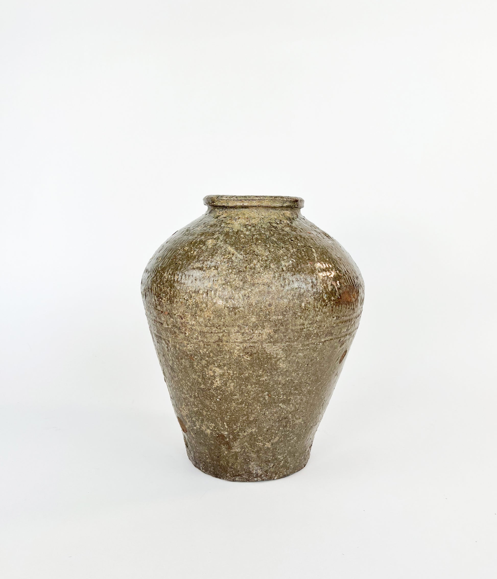 Mijiu Jar, Chinese Pottery Ceramics, Vintage Pottery, Rice Wine Jar, Vintage Jar, Vintage Vase with white background.